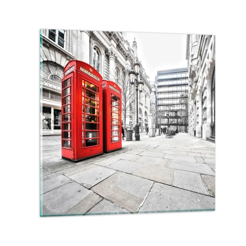 Tablou pe sticlă - Welcome to London - 30x30 cm