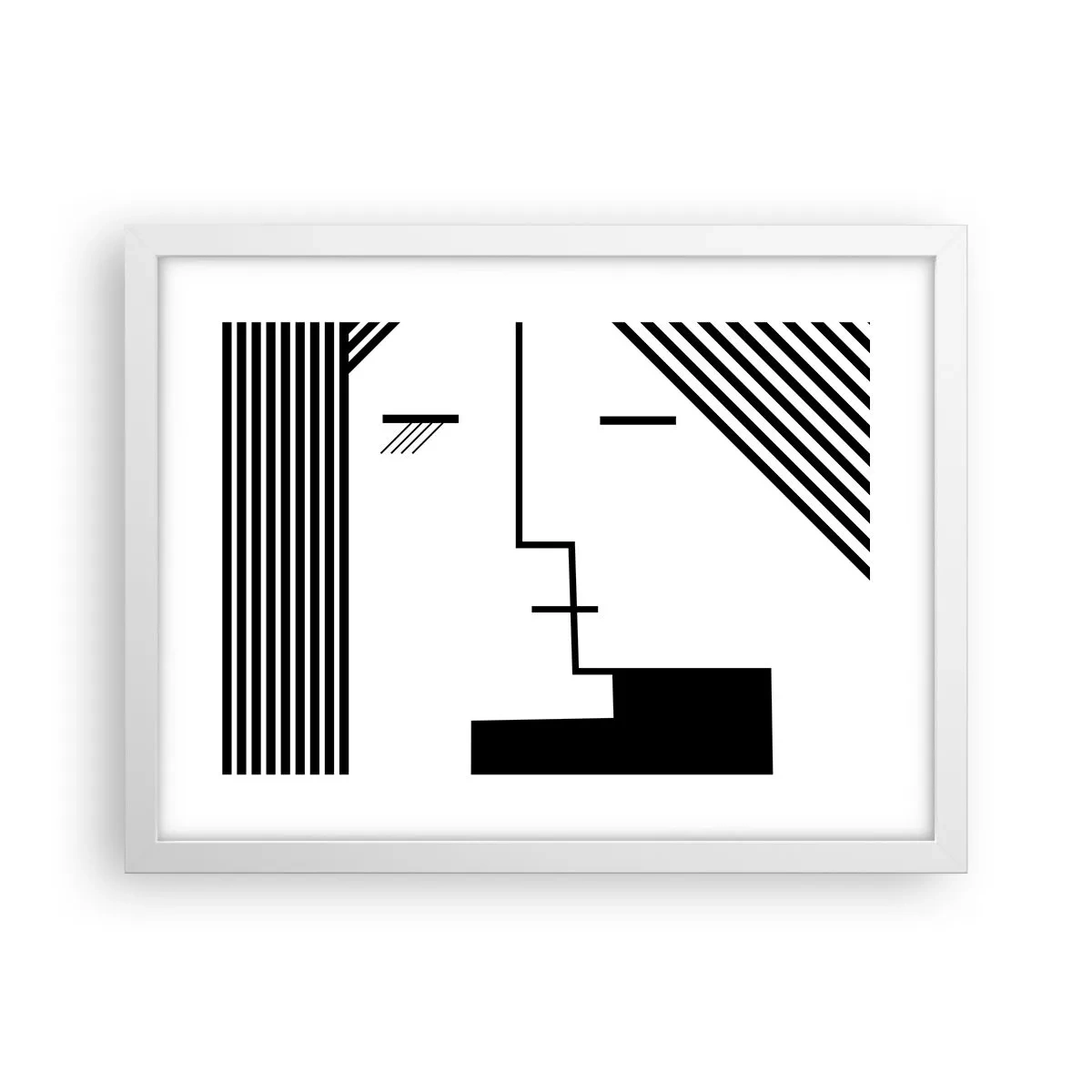 Poster în ramă albă - Doar un sărut - 40x30 cm