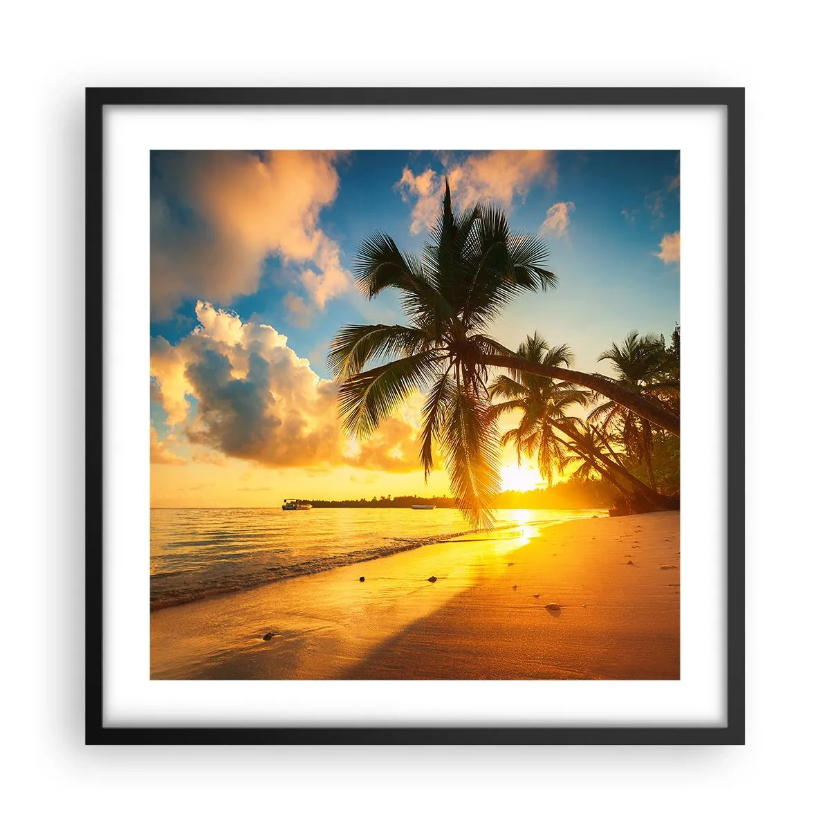 Poster în ramă neagră - Visul din Caraibe - 50x50 cm