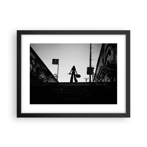 Poster în ramă neagră - Rătăcire urbană - 40x30 cm