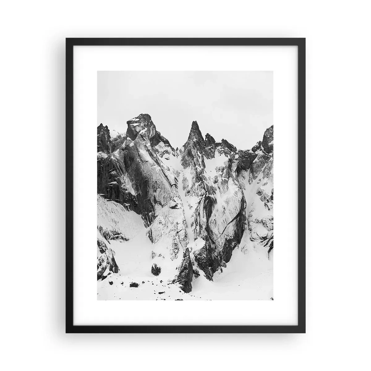 Poster în ramă neagră - Amenințarea crestei de granit - 40x50 cm