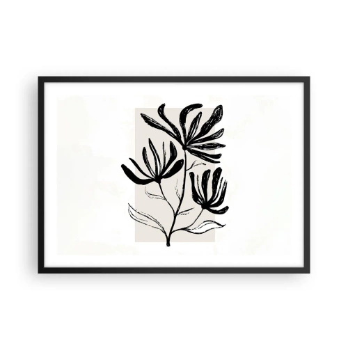 Poster în ramă neagră - Schiță pentru ierbar - 70x50 cm