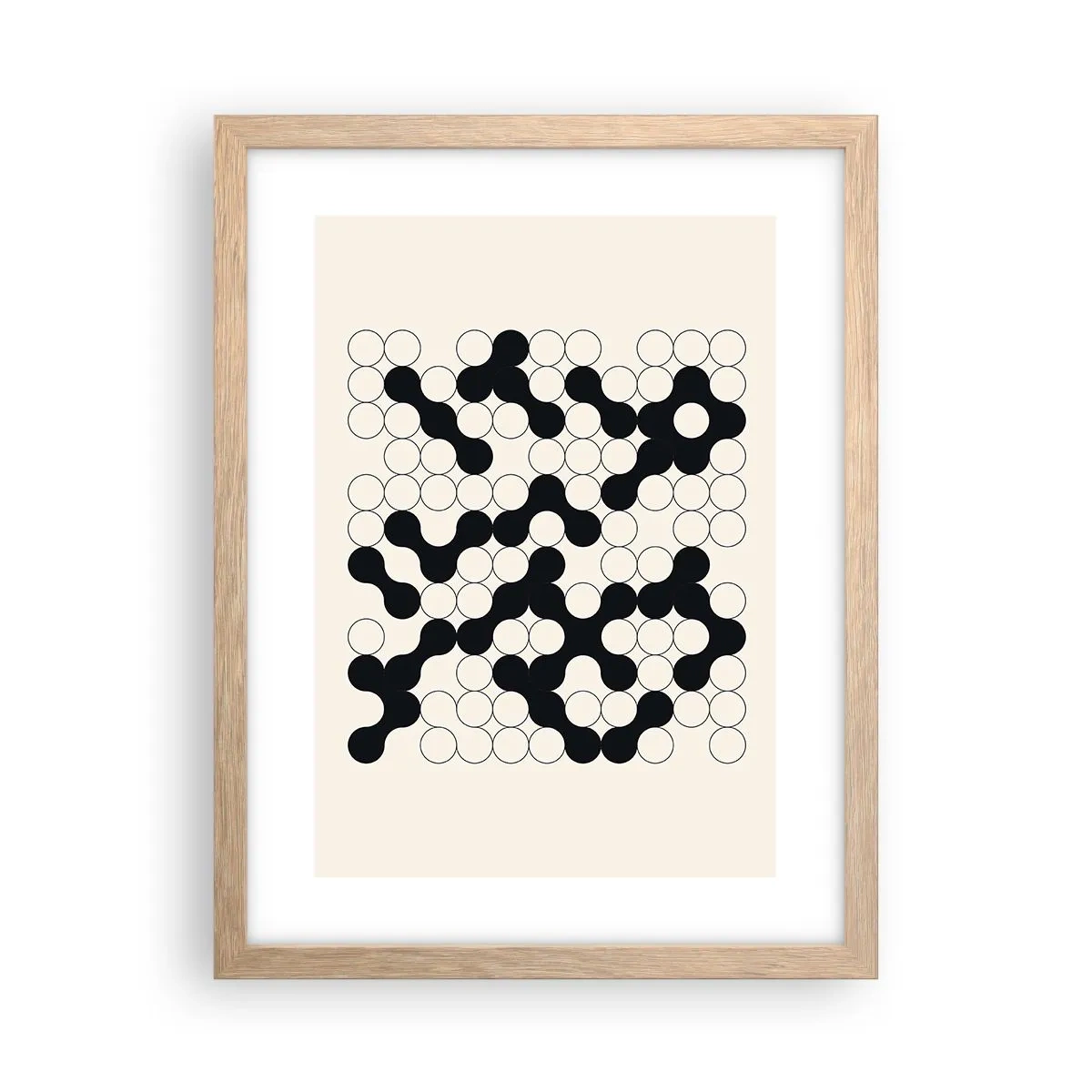 Poster în ramă de stejar deschis - Joc chinezesc - o variație - 30x40 cm