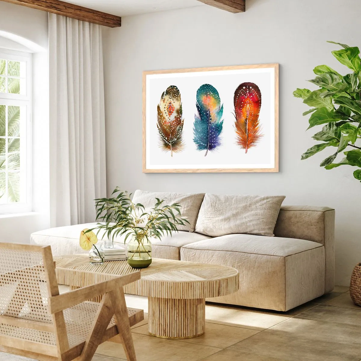 Poster în ramă de stejar deschis - Ritualuri, rituri, mistere - 100x70 cm