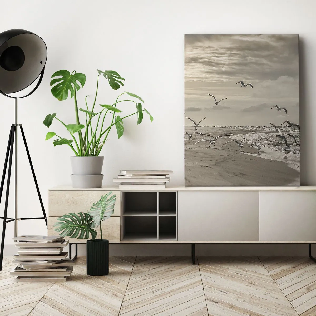 Tablou pe pânză - Marea zumzăie, păsările cântă - 50x70 cm