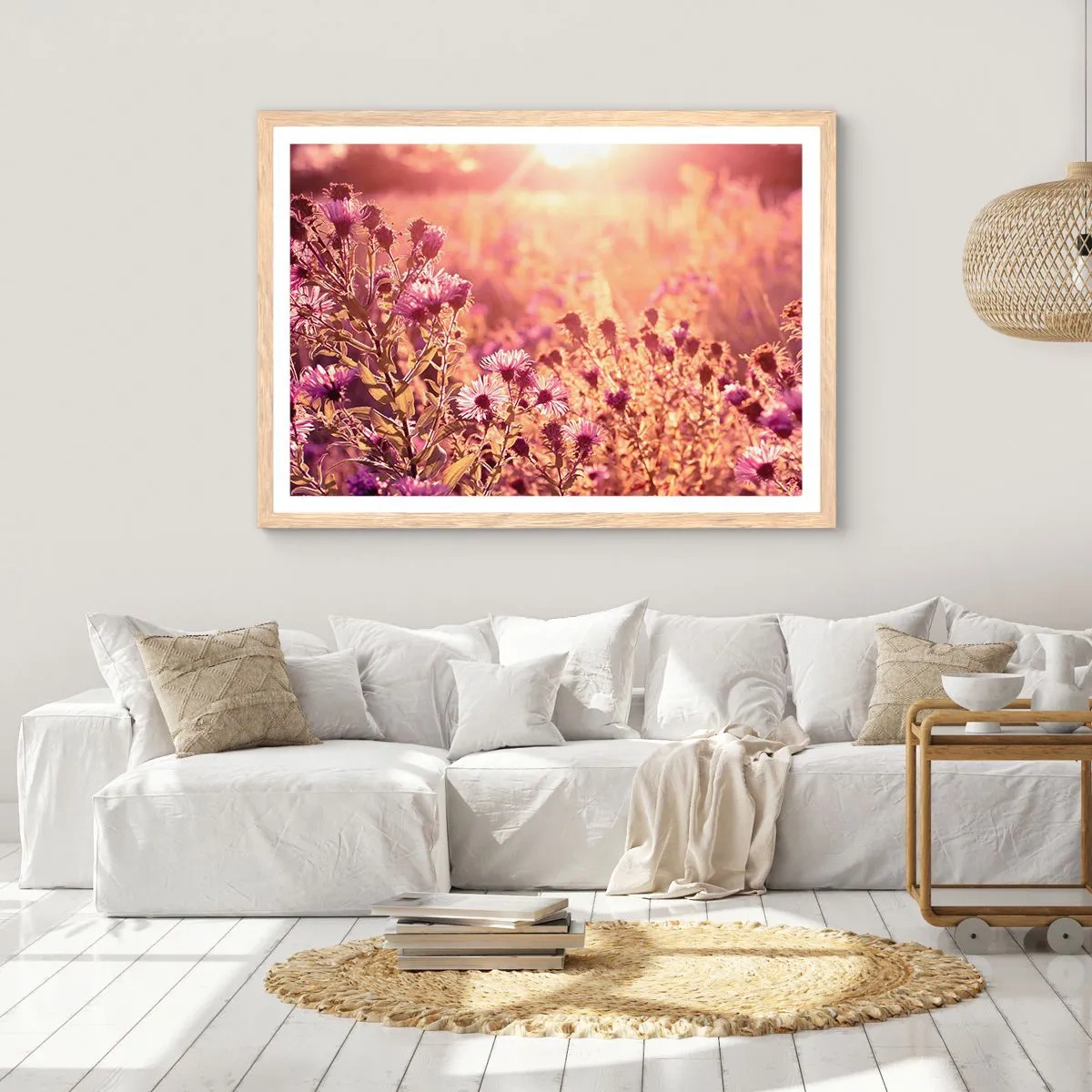 Poster în ramă de stejar deschis - Înainte ca vara să plece - 50x40 cm