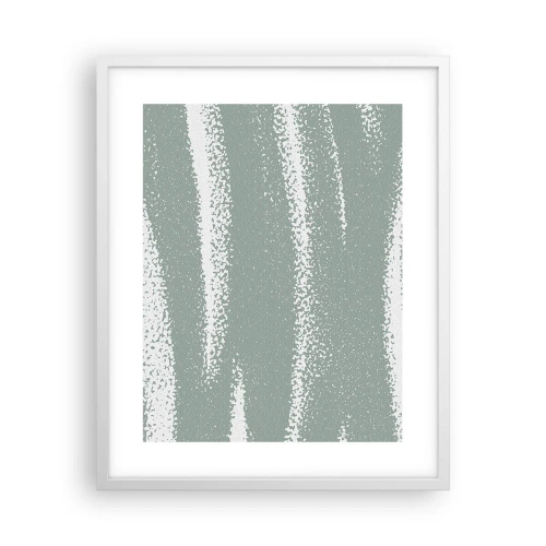 Poster în ramă albă - Abstracție în stil de iarnă - 40x50 cm