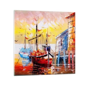 Tablou pe sticlă - Întoarcere fericită - 70x70 cm