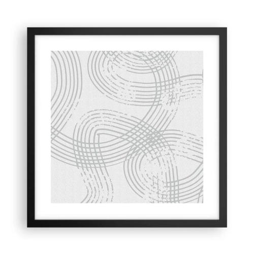 Poster în ramă neagră - Nu există o cale ușoară - 40x40 cm