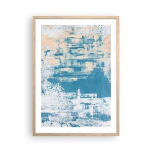 Poster în ramă de stejar deschis - Prin ţurţur de gheață - 50x70 cm