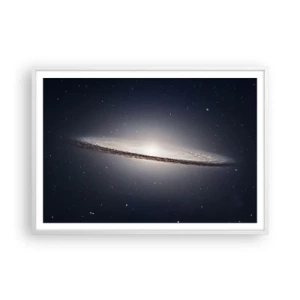 Poster în ramă albă - Cu mult timp în urmă, într-o galaxie foarte, foarte îndepărtată... - 100x70 cm