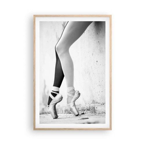 Poster în ramă de stejar deschis - Balerină, voila! - 61x91 cm