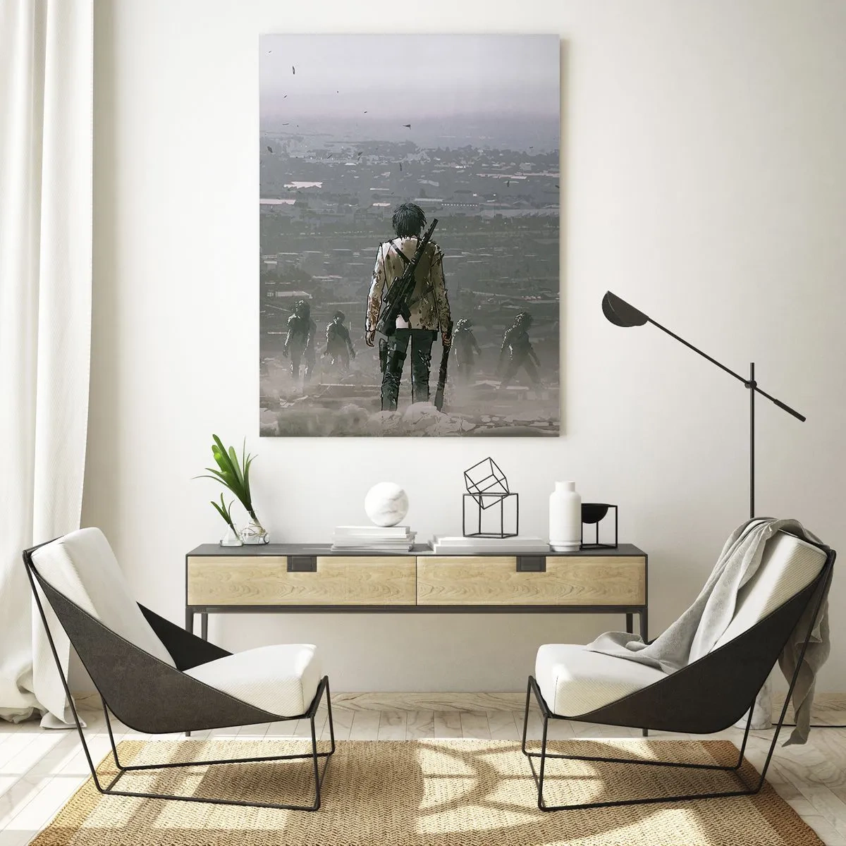 Tablou pe sticlă - Ultimul om în picioare? - 50x70 cm