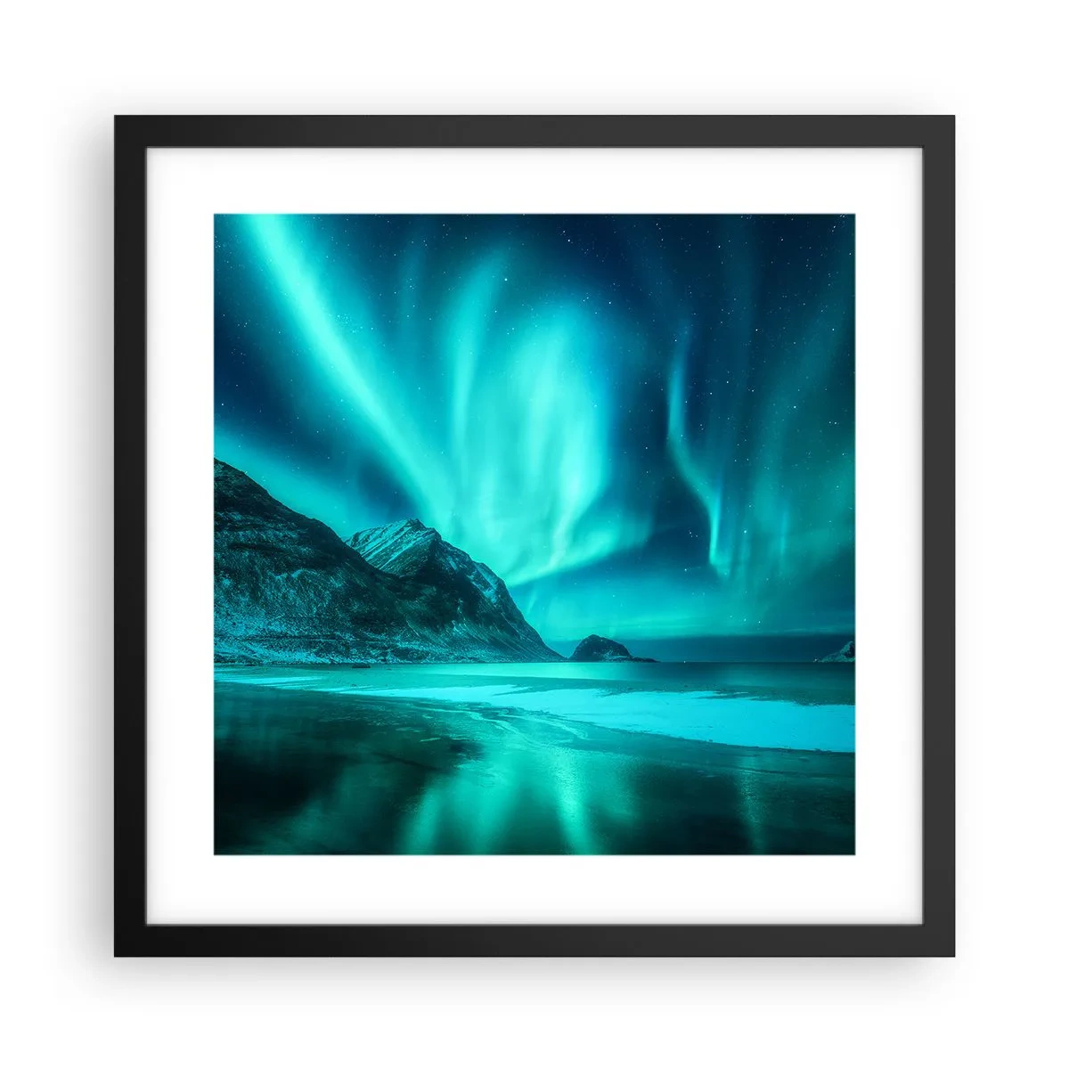 Poster în ramă neagră - Minunile din nord - 40x40 cm