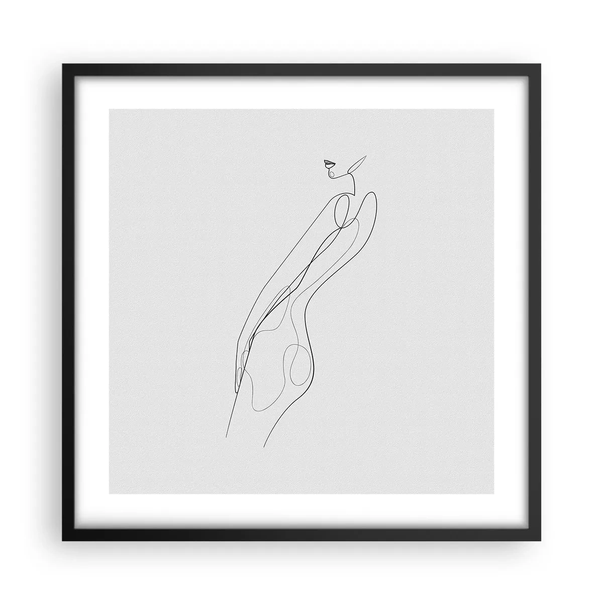 Poster în ramă neagră - Abia o promisiune - 50x50 cm