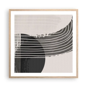 Poster în ramă de stejar deschis - Până acolo și înapoi - 60x60 cm