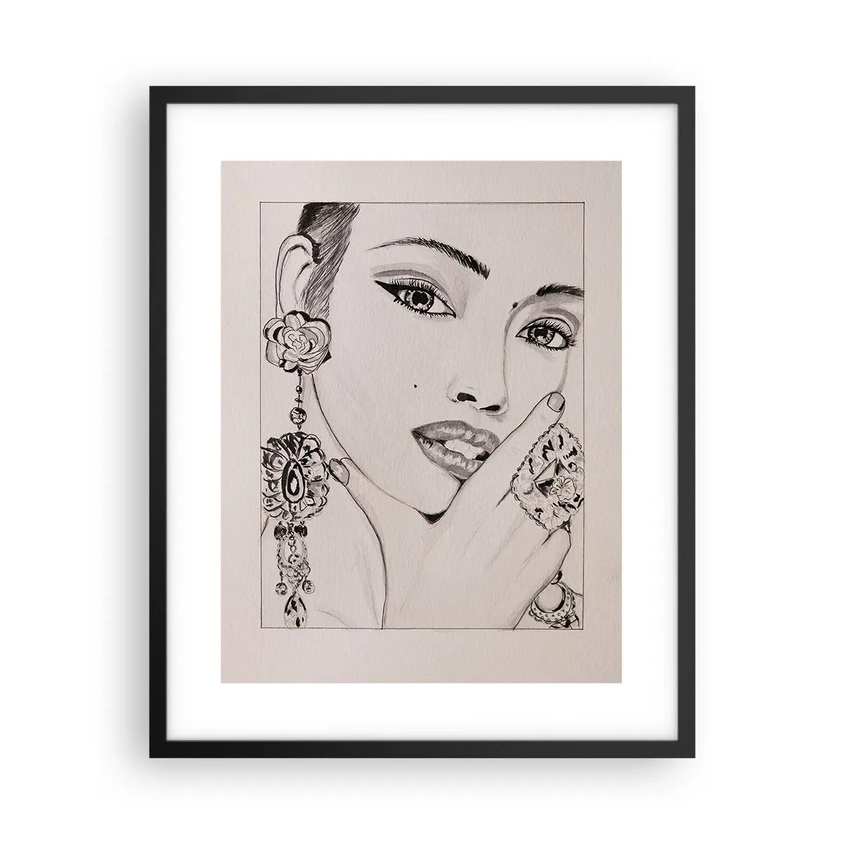 Poster în ramă neagră - Cea mai frumoasă bijuterie - 40x50 cm