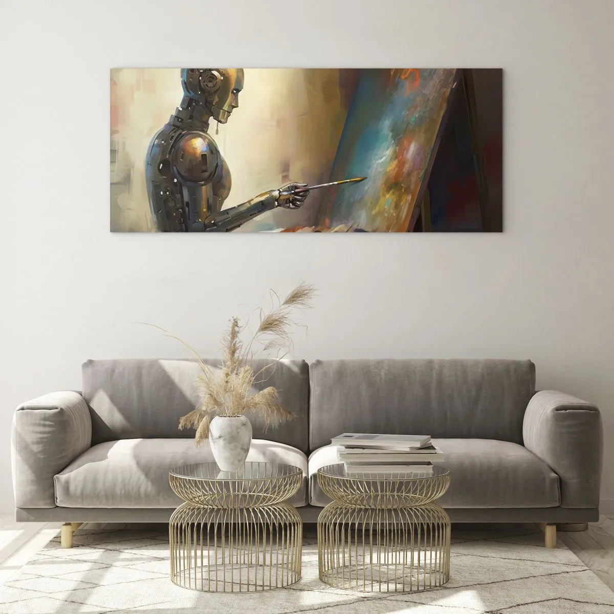 Tablou pe sticlă - Arta viitorului - 100x40 cm