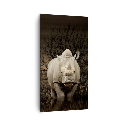 Tablou pe pânză - Albul împotriva naturii - 55x100 cm