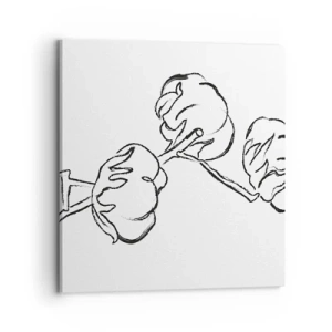 Tablou pe pânză - Pufuri de bumbac - 70x70 cm