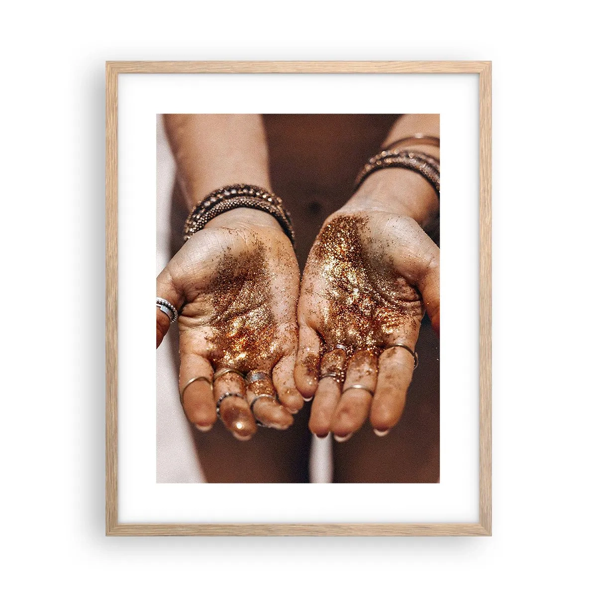 Poster în ramă de stejar deschis - Un cadou pentru tine - 40x50 cm