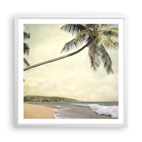 Poster în ramă albă - Vis tropical - 60x60 cm