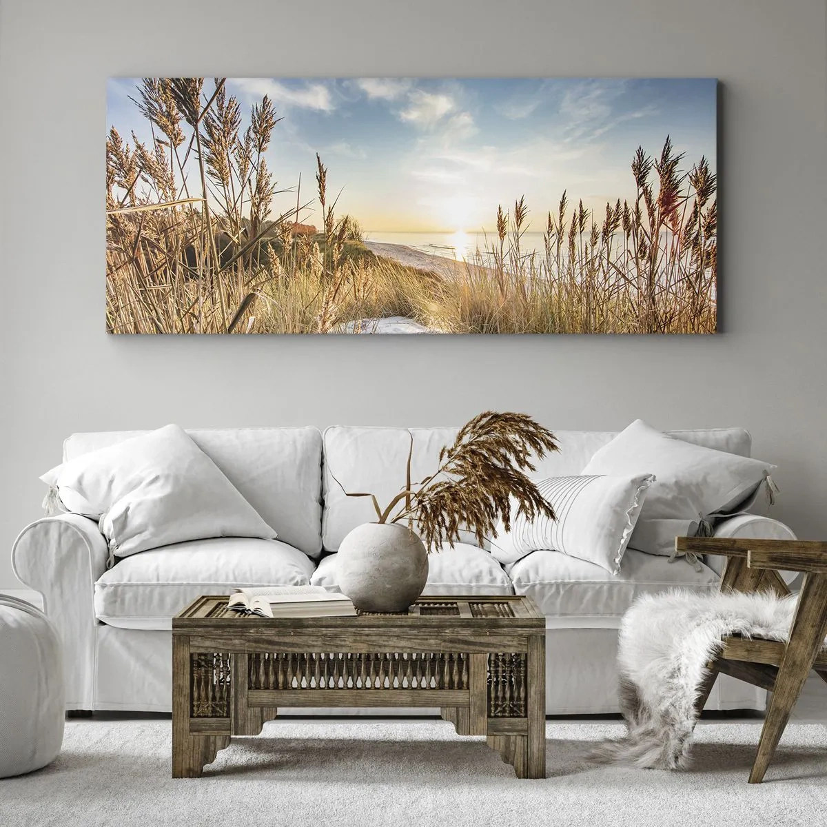 Tablou pe pânză - Plaja de nord - 100x40 cm