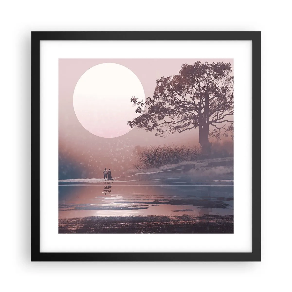 Poster în ramă neagră - Minuni nocturne - 40x40 cm