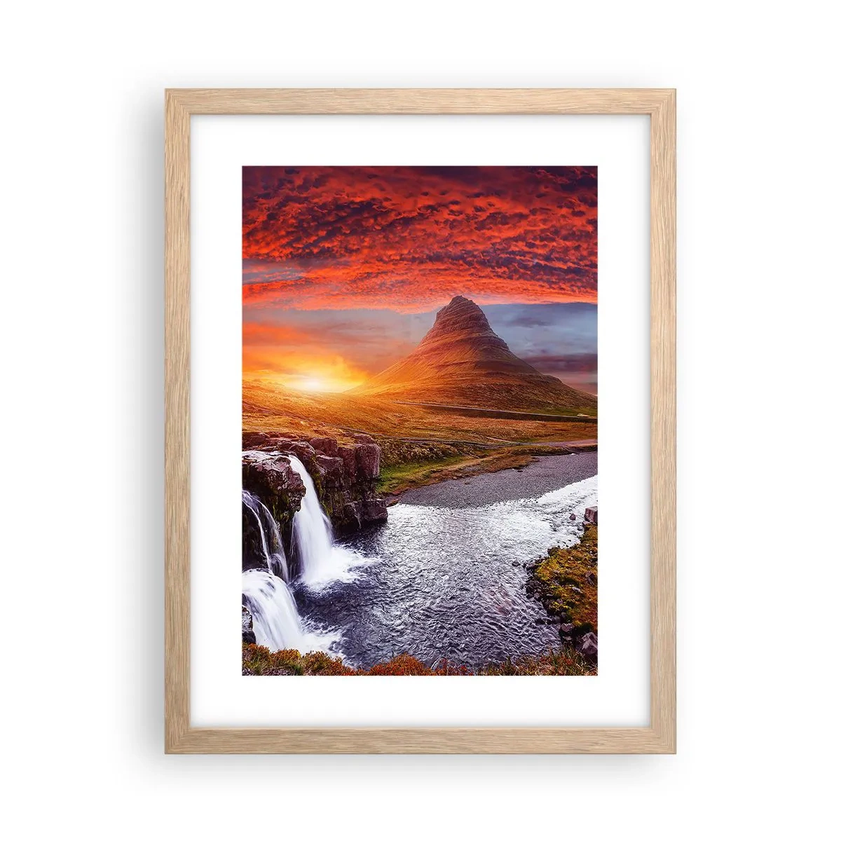 Poster în ramă de stejar deschis - Imaginea Pământului de Mijloc - 30x40 cm