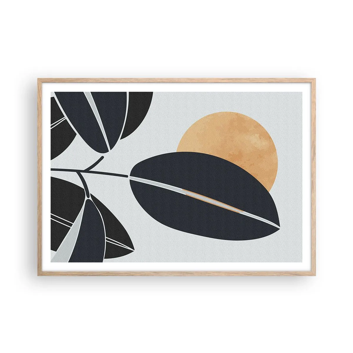 Poster în ramă de stejar deschis - Ziua unei veri fierbinți - 100x70 cm