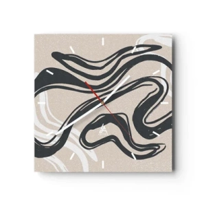 Ceas de perete - Ceas pe sticlă - Expresie multiplicată - 30x30 cm