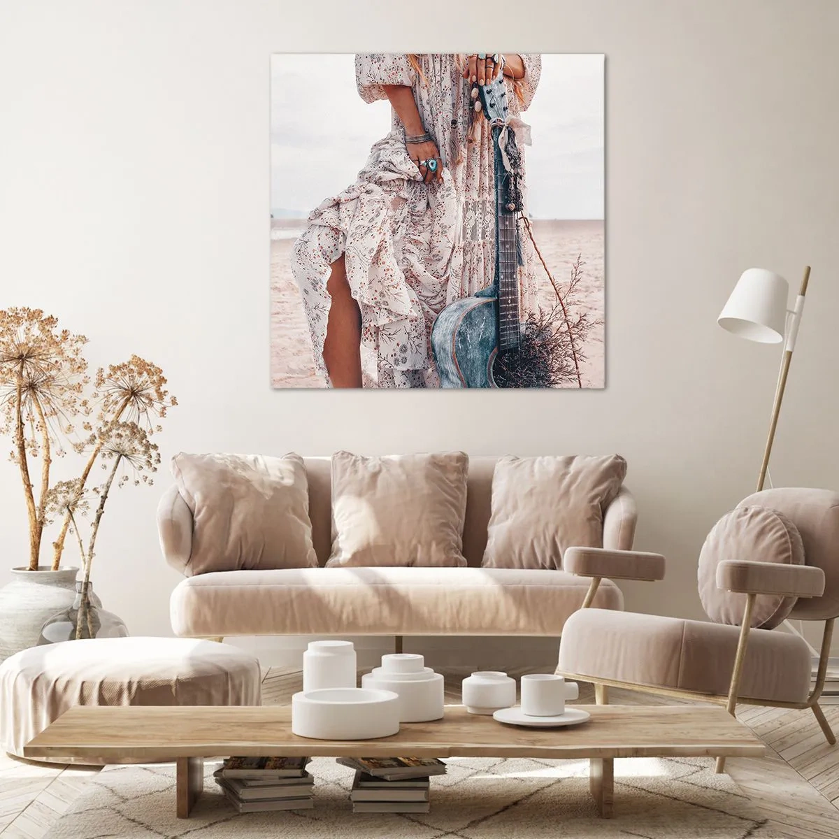 Tablou pe pânză - Hippie pe drum - 60x60 cm