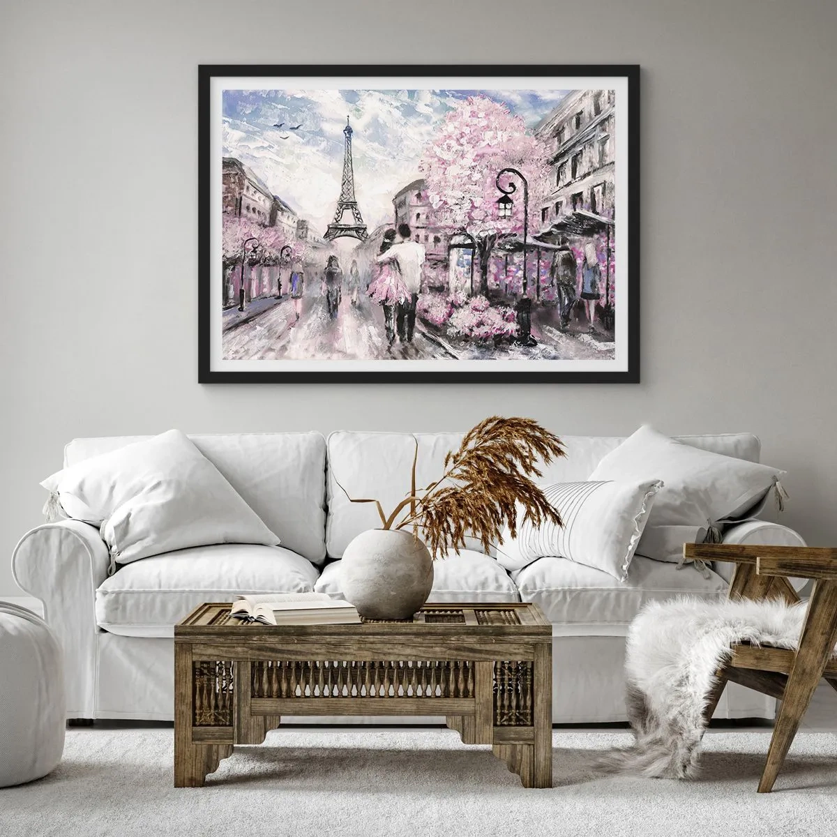 Poster în ramă neagră - Dacă ar fi să te îndrăgostești, atunci doar de... - 50x40 cm