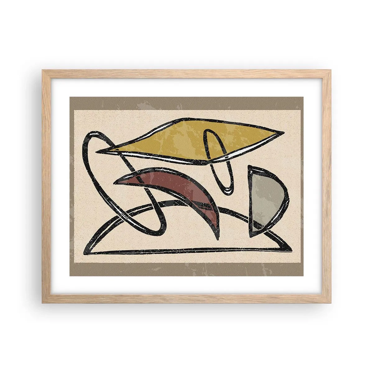 Poster în ramă de stejar deschis - Vertical și orizontal - 50x40 cm