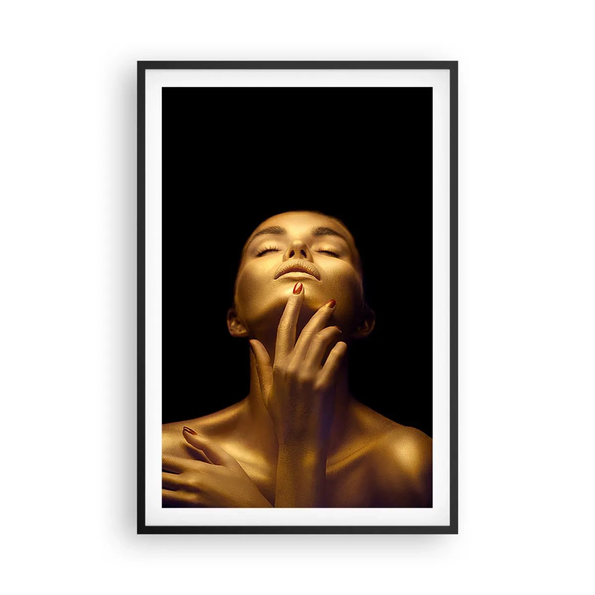 Poster în ramă neagră - Ca mătasea aurie - 61x91 cm