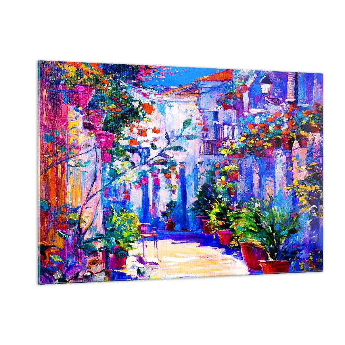 Tablou pe sticlă - Impresie - străduță italiană - 120x80 cm