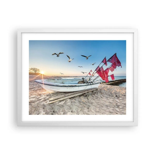 Poster în ramă albă - O odihnă binemeritată - 50x40 cm