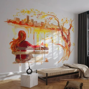 Tapet Premium Canvas - Un moment de reflecție - Peisaj, Oraș, Arhitectură - 450x315 cm