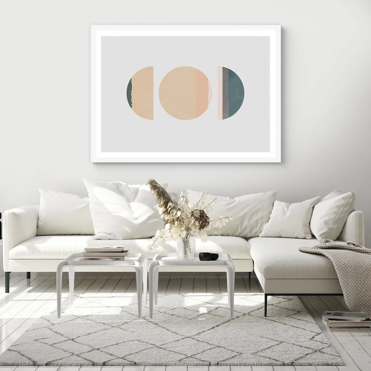 Poster în ramă albă - Roată cu roată - 70x50 cm