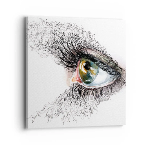 Tablou pe pânză - Privește direct în suflet - 40x40 cm