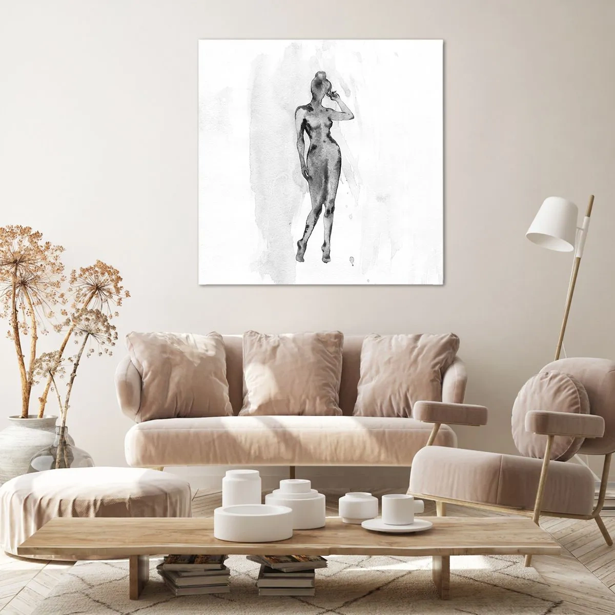 Tablou pe pânză - Un studiu al idealului de feminitate - 60x60 cm