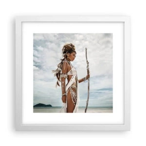 Poster în ramă albă - Regina tropicelor - 30x30 cm