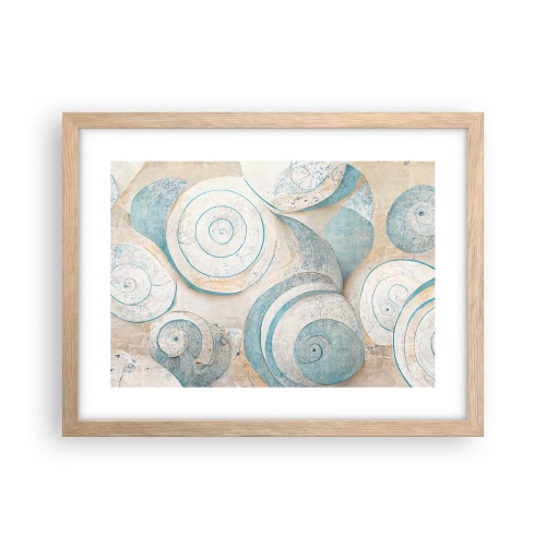 Poster în ramă de stejar deschis - Ce ascunde cochilia? - 40x30 cm