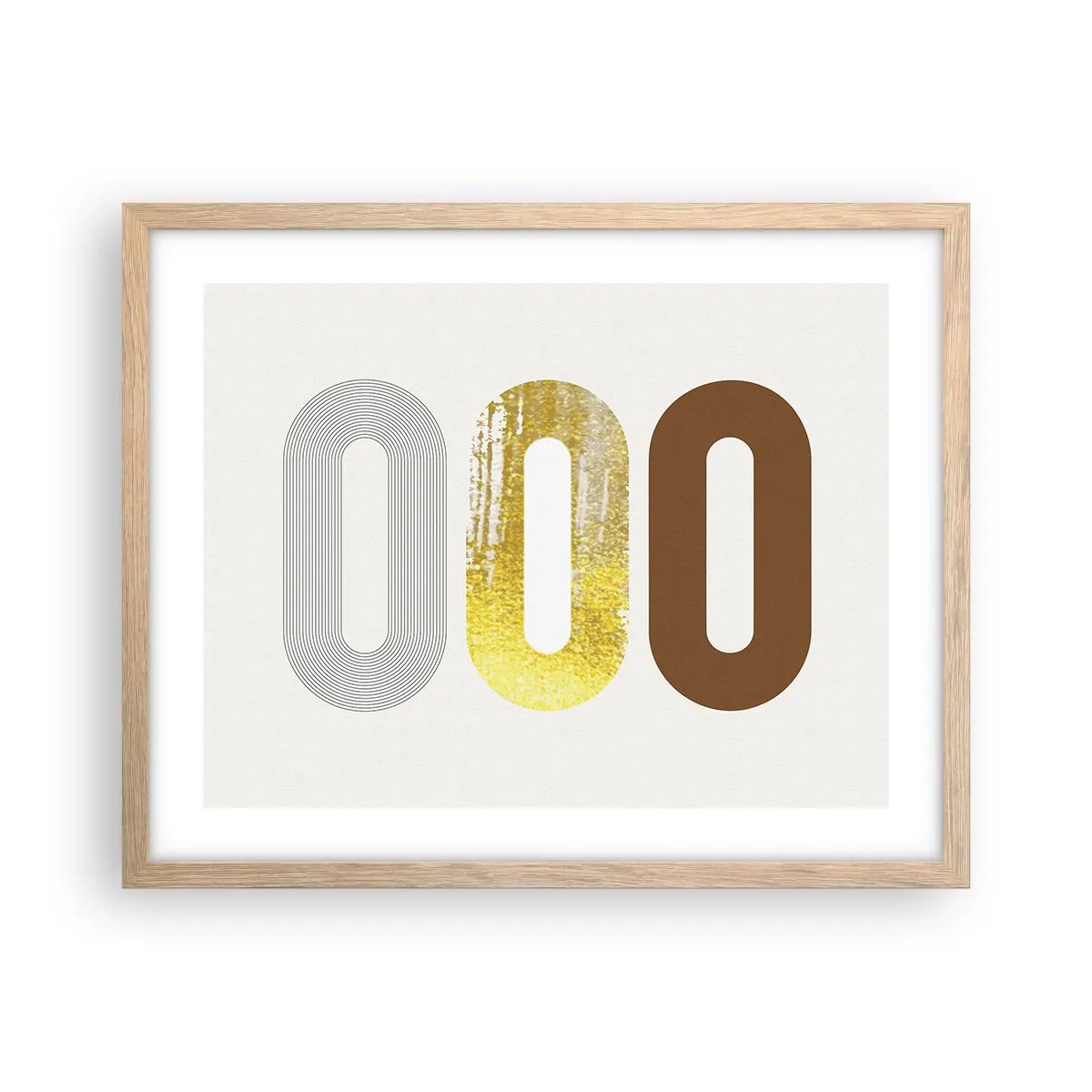 Poster în ramă de stejar deschis - Ooo! - 50x40 cm