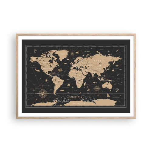 Poster în ramă de stejar deschis - Limitele lumii mele - 100x70 cm