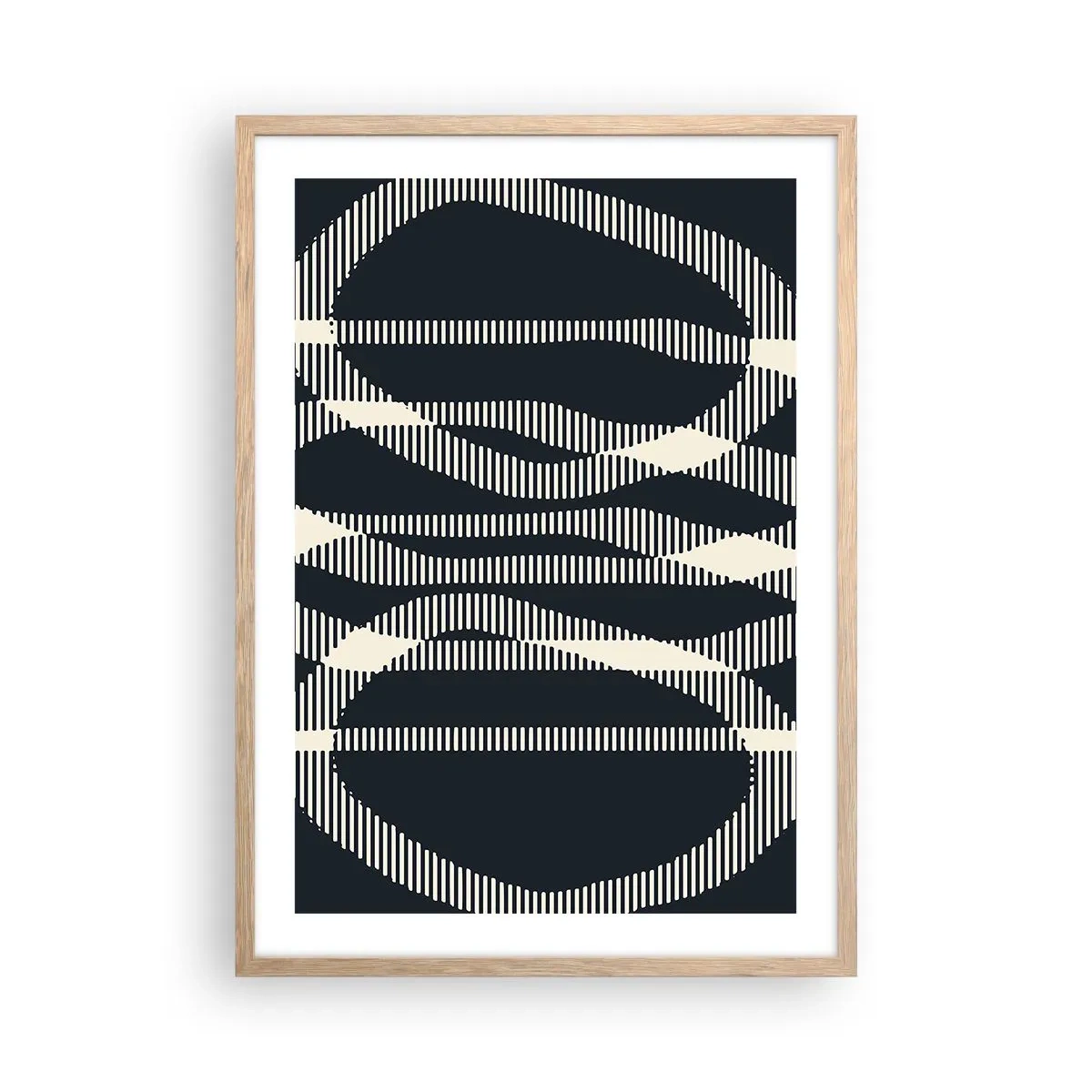 Poster în ramă de stejar deschis - Încercare de străpungere a întunericului - 50x70 cm