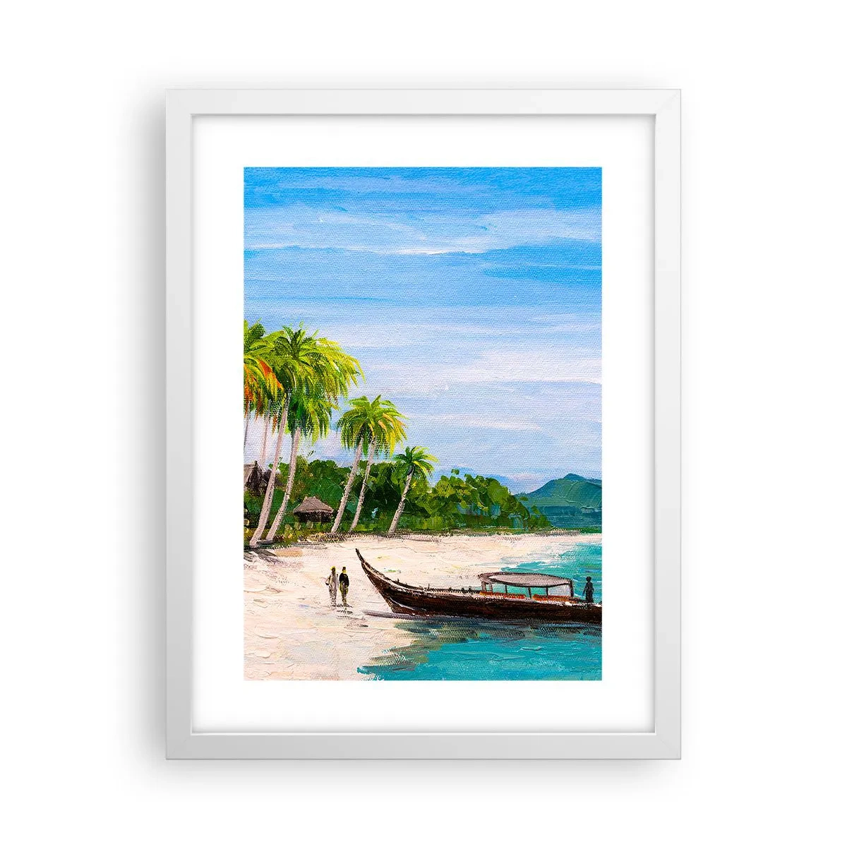 Poster în ramă albă - Un vis exotic - 30x40 cm