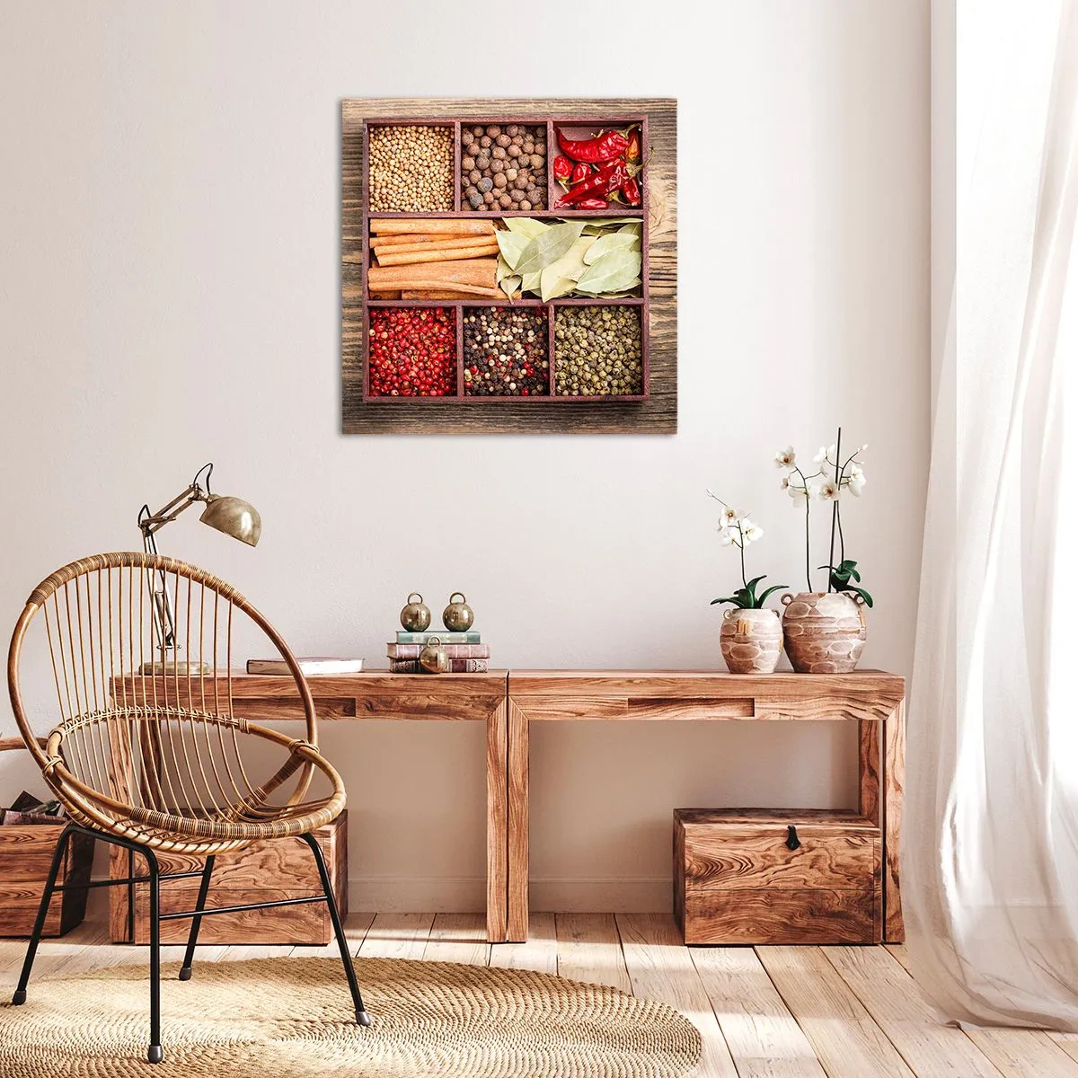 Tablou pe pânză - Ordine de forme, buchet de arome - 70x70 cm