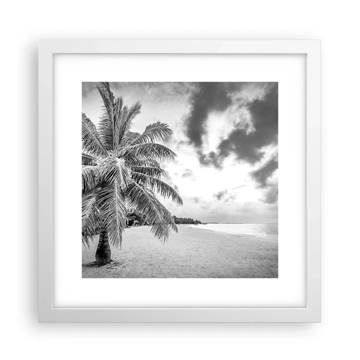 Poster în ramă albă - Când tânjești după singurătate... - 30x30 cm