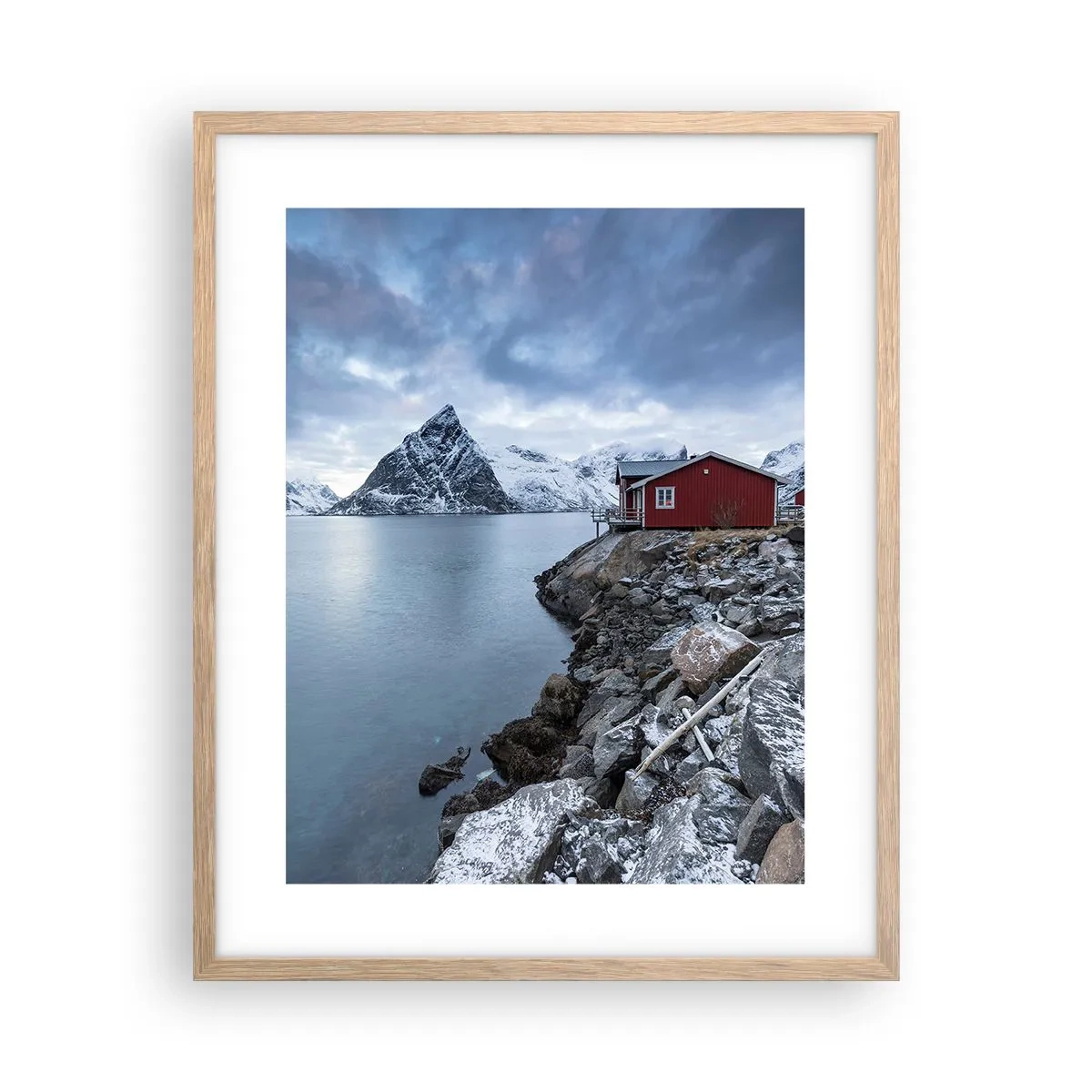 Poster în ramă de stejar deschis - Refugiu scandinav - 40x50 cm